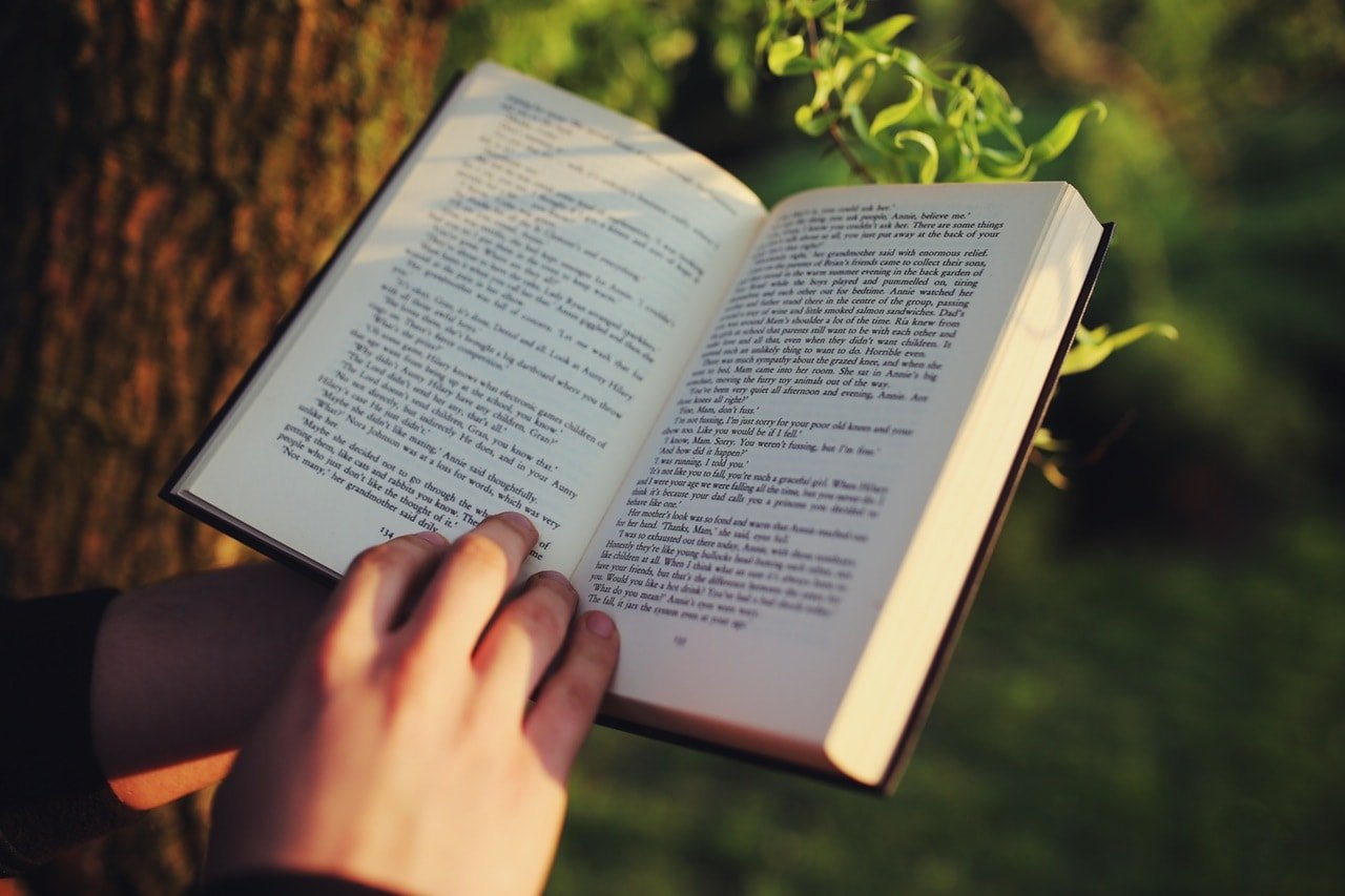 hands hand book reading